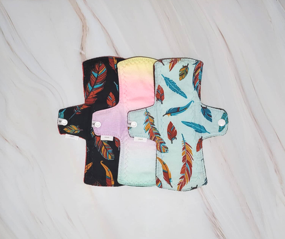 **BUNDLE OF 3 Bb. Lakambini Reusable Menstrual Pads** |  Incontinence Pads | Daily Use | Made of Cotton and Bamboo | Waterproof | Pretty Prints | Short Pads 8