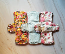 Load image into Gallery viewer, **BUNDLE OF 3 Bb. Lakambini Reusable Menstrual Pads** |  Incontinence Pads | Daily Use | Made of Cotton and Bamboo | Waterproof | Pretty Prints | Short Pads 8&quot; | Light and Moderate
