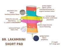 Load image into Gallery viewer, ***Bundle of 4 Bb. Lakambini Reusable Menstrual Pads | Incontinence Pads | Made of Cotton and Bamboo | Waterproof | Plain Colored Toppers | 7&quot;-11.5&quot; Pads | Super Light to Super Heavy
